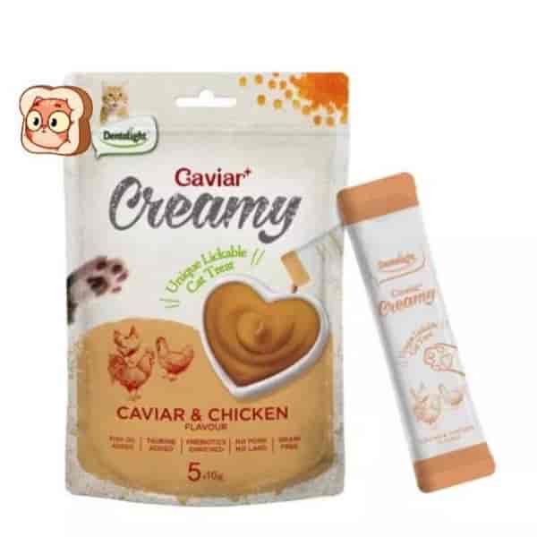 بستنی گربه دنتالایت مرغ و خاویار (5 عددی)